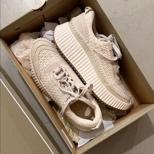 Dolce Vita Textured Cream Sneakers